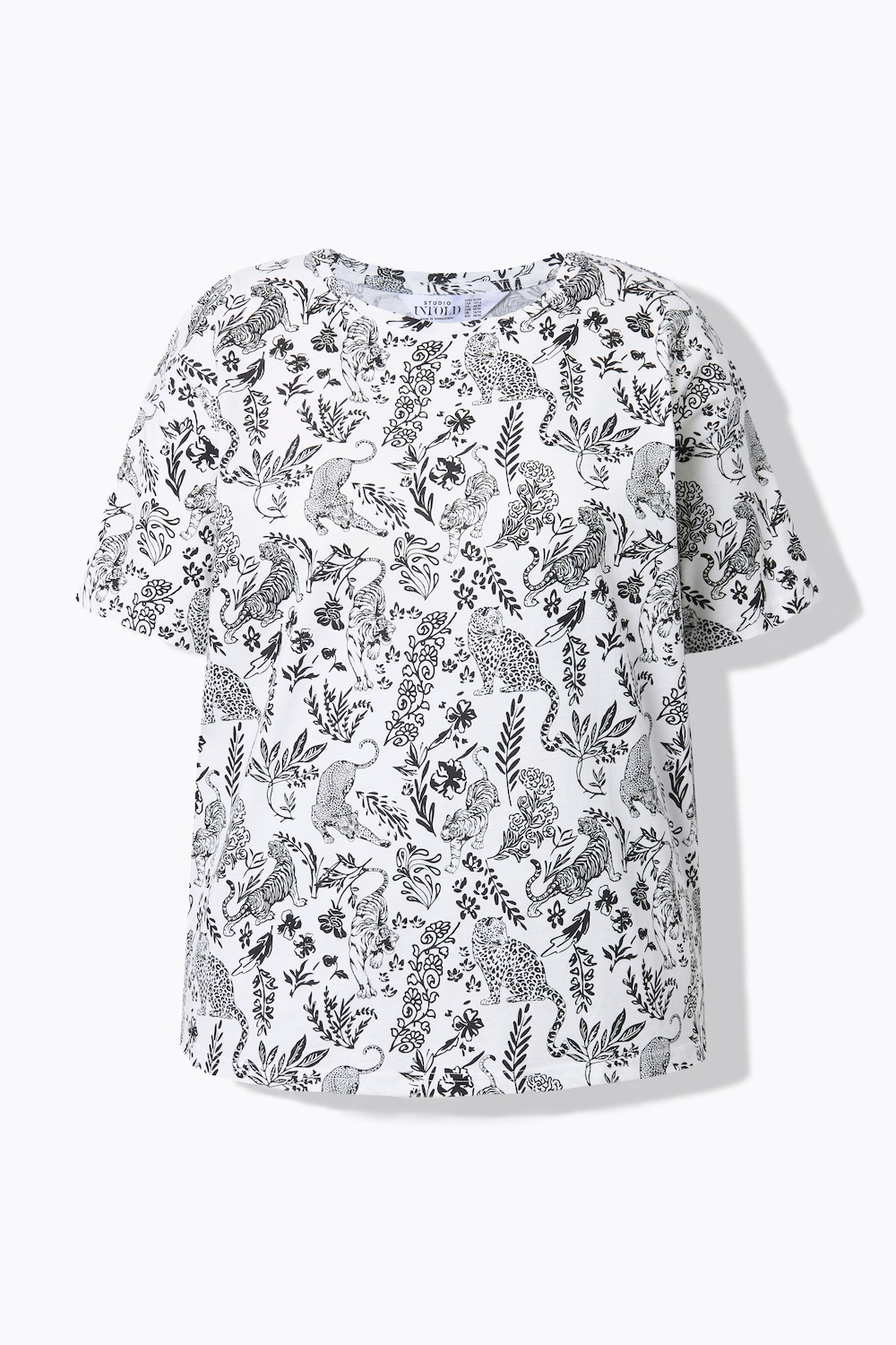 Stora storlekar T-shirt, Dam, vit, storlek: 42/44, Bomull, Studio Untold