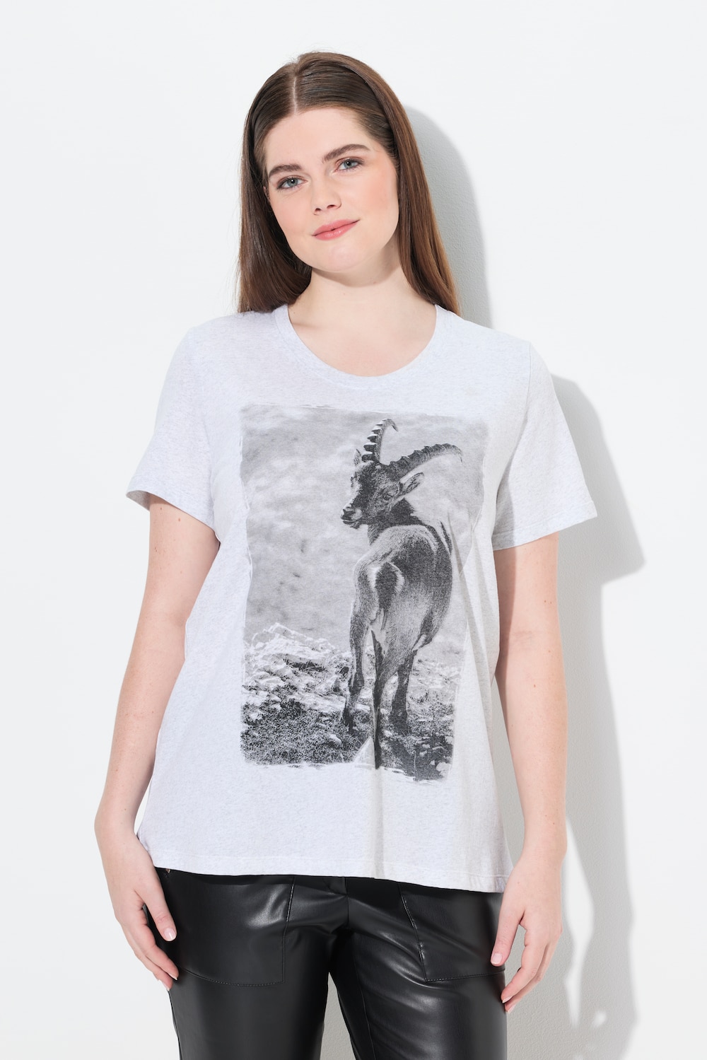 Große Größen T-Shirt, Damen, grau, Größe: 58/60, Baumwolle/Polyester, Ulla Popken