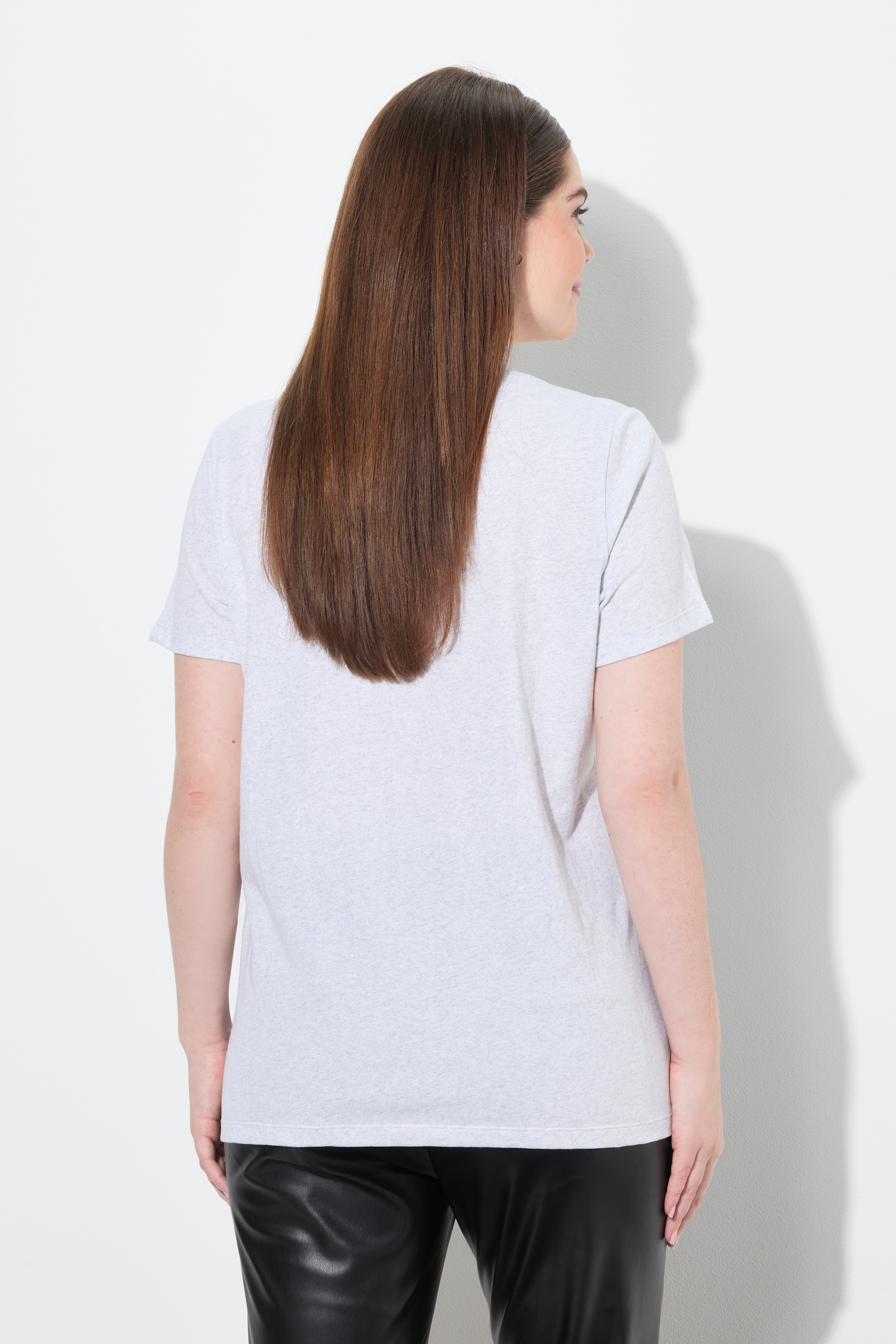 Ulla Popken Damen große Größen T Shirt Trachtenmotiv Classic Rundhals