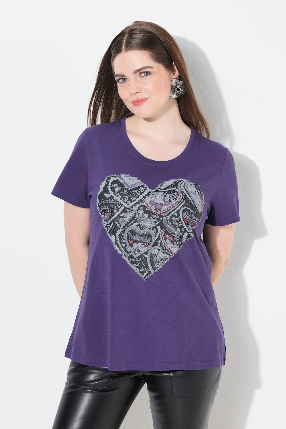 Große Größen T-Shirt, Damen, blau, Größe: 42/44, Baumwolle, Ulla Popken