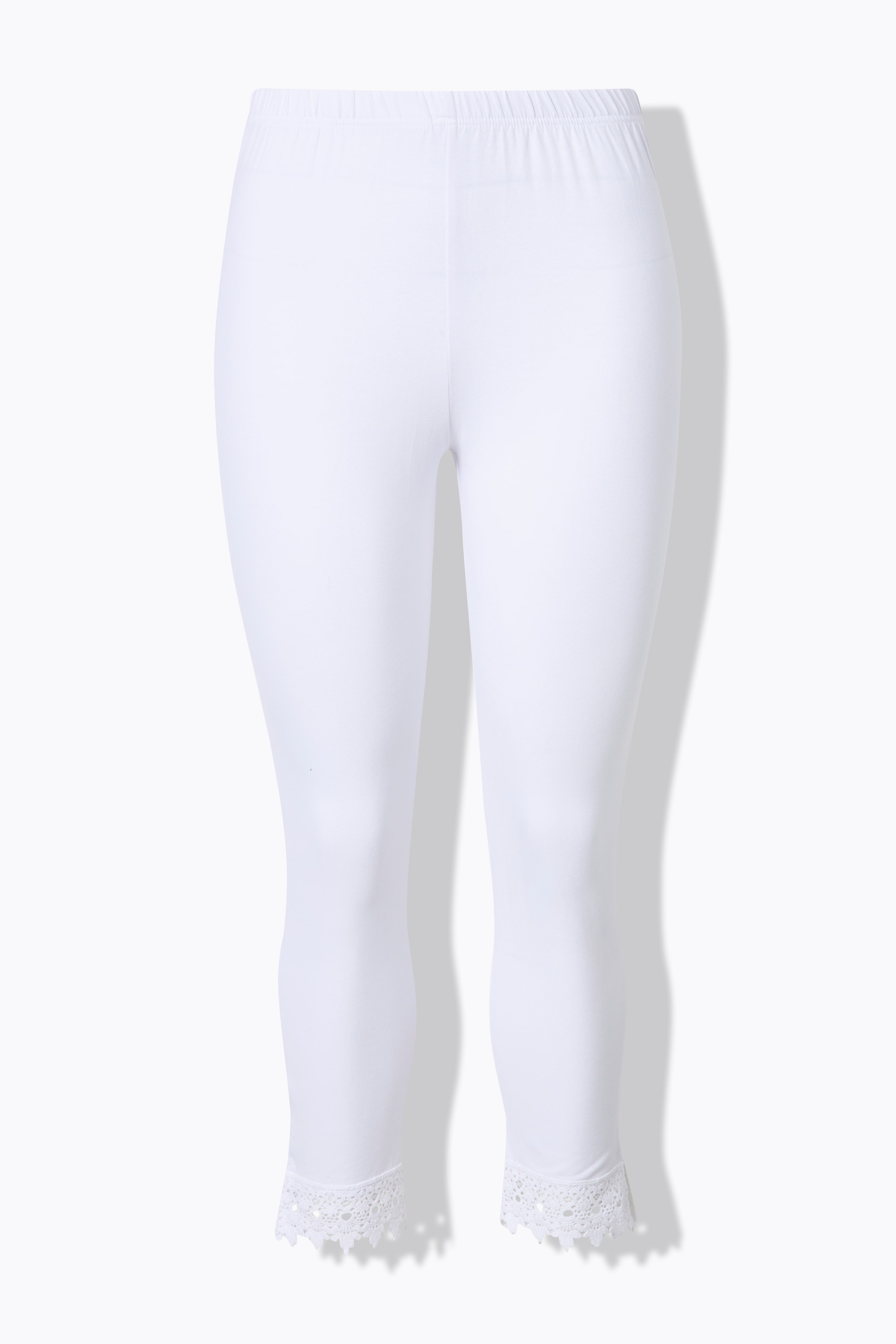 Ulla Popken Damen große Größen 7 8 Leggings 2er Pack Spitzensaum