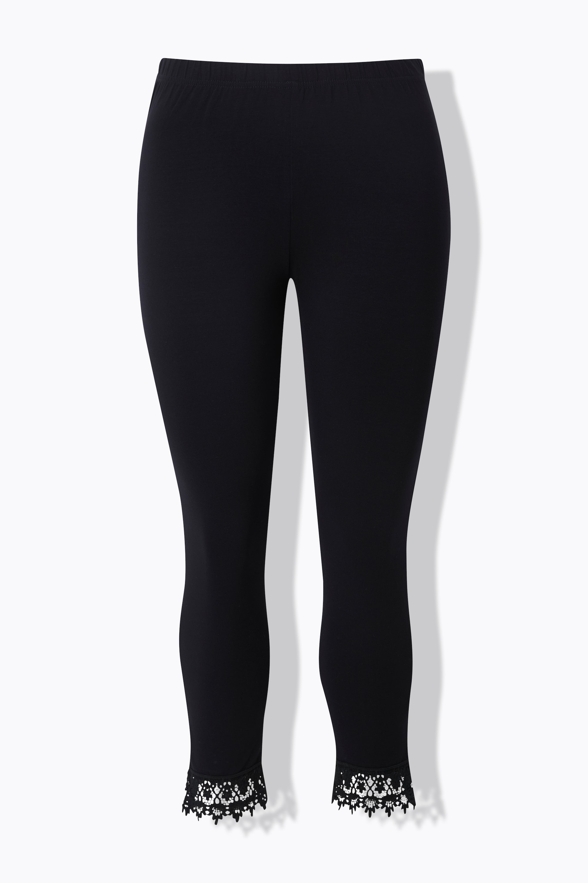 Ulla Popken Damen große Größen 7 8 Leggings 2er Pack Spitzensaum
