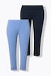 Leggings 7/8, 2 unidades, dobladillo de encaje, algodón orgánico