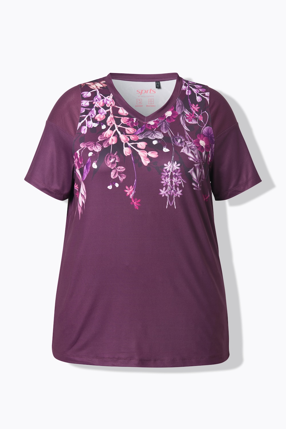Stora storlekar Funktionstopp, Dam, lila, storlek: 54/56, Polyester/Elastan, Ulla Popken