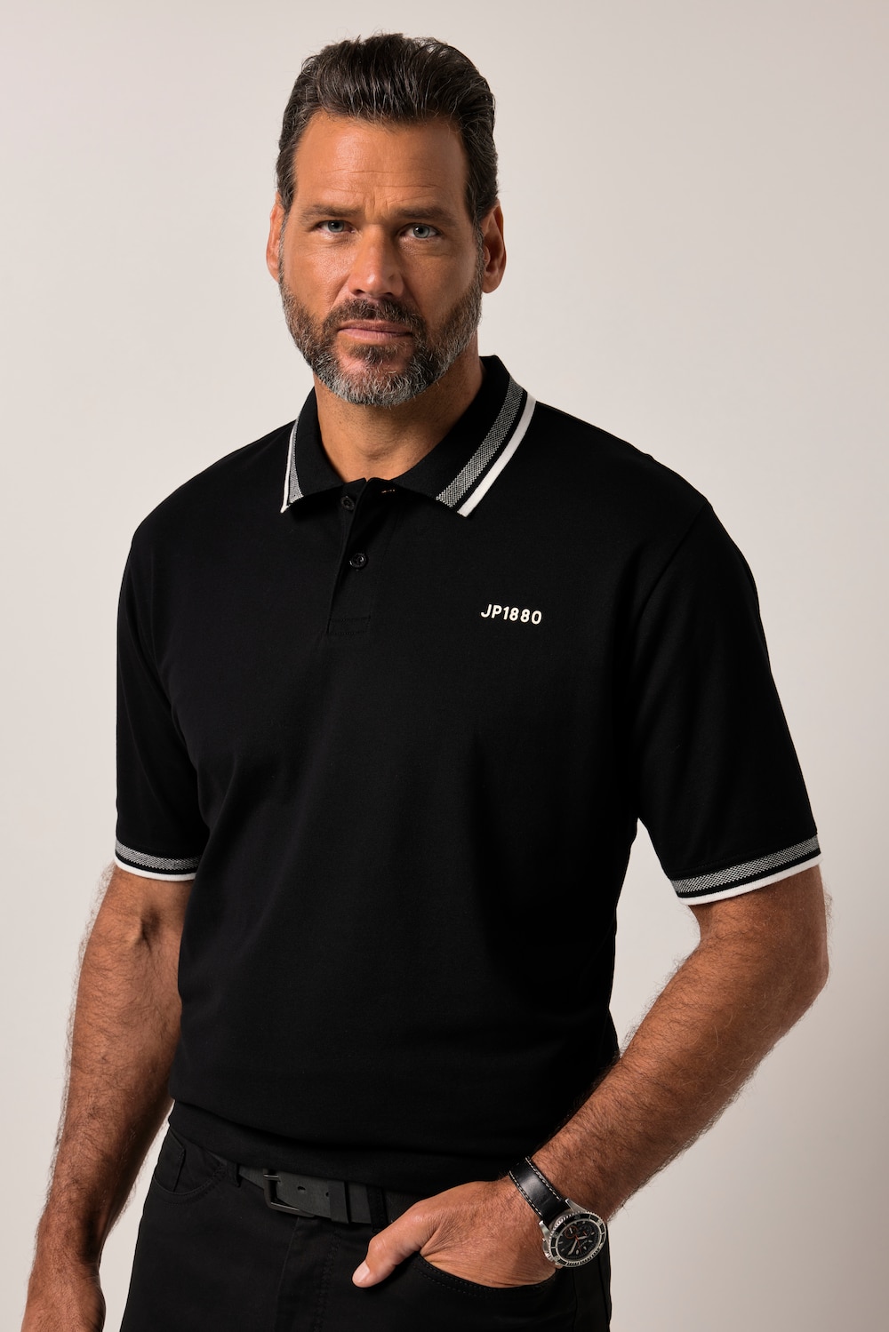 JP1880 poloshirt FLEXNAMICÂ®, Buik-Fit, korte mouwen, XXL tot 8XL