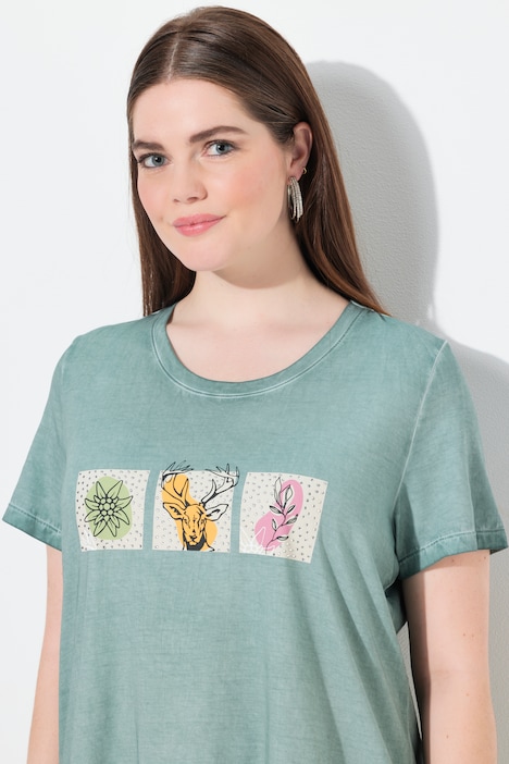 T-Shirt, Trachtenstil, Classic, Rundhals, Halbarm