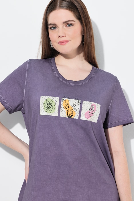 T-Shirt, Trachtenstil, Classic, Rundhals, Halbarm