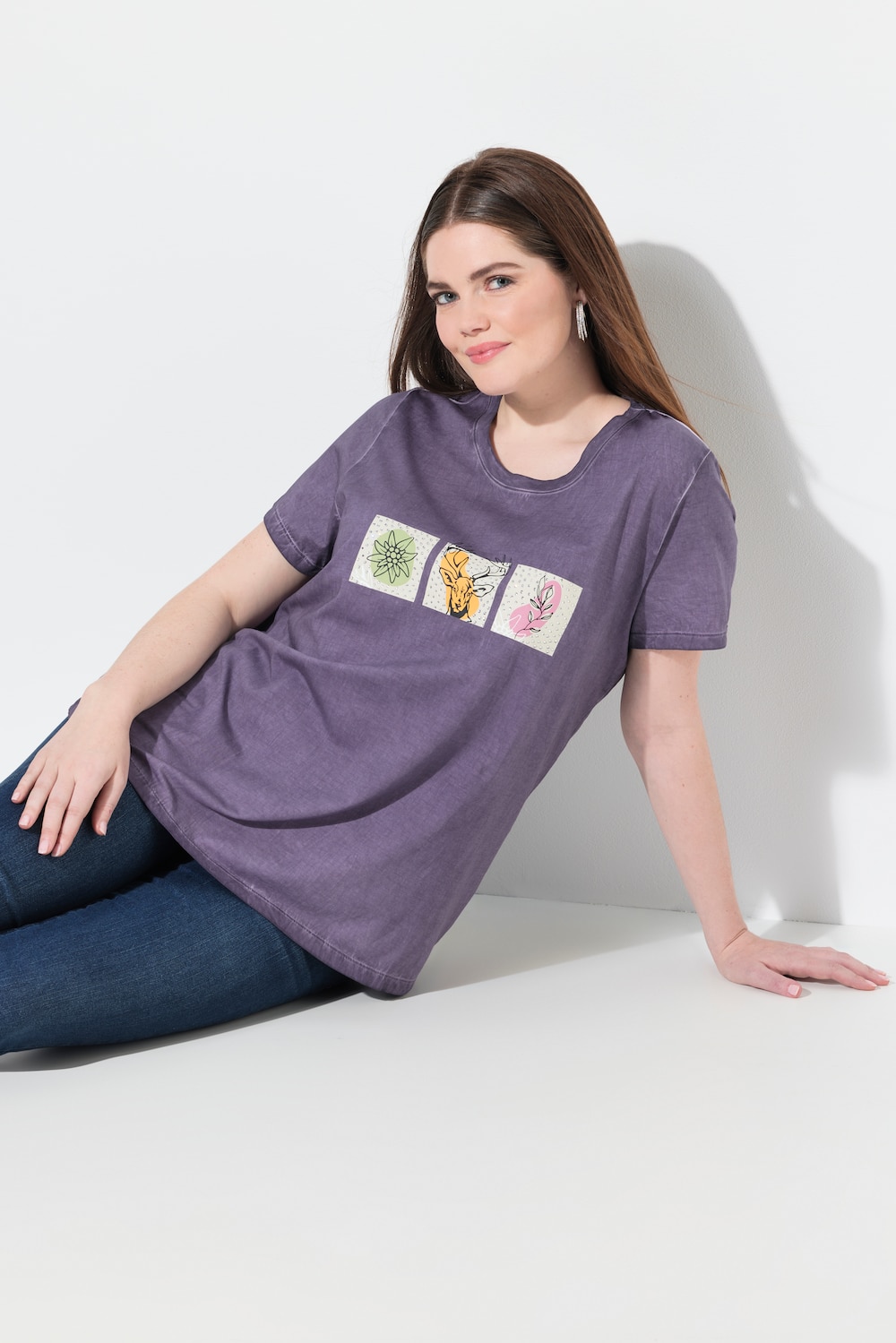 T-shirt, klederdracht-motief, classic, ronde hals, korte mouwen