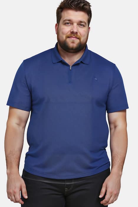Boston Park Poloshirt, Halbarm, Piqué, Struktur, Zipper, bis 84/86
