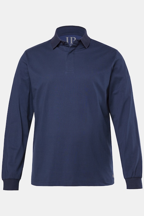 Polo JP 1880 à manches longues, collection Business, imprimé all-over - jusqu'au 8&nbsp;XL