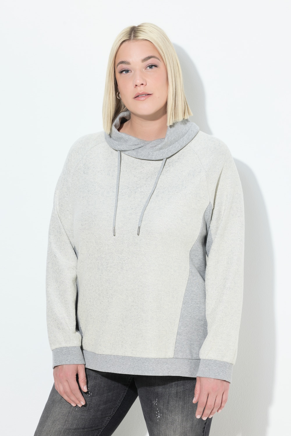 Thumbnail - Große Größen Sweatshirt, Damen, grau, Größe: 62/64, Baumwolle, Ulla Popken