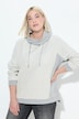 Sweatshirt, glanseffect, opstaande kraag, lange mouw