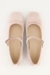 Fluwelen ballerina's, riempjes, blokhak, wijdte H