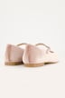 Fluwelen ballerina's, riempjes, blokhak, wijdte H
