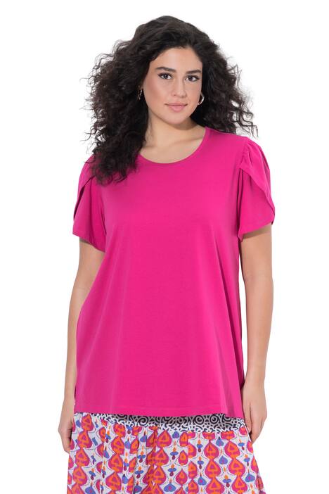 Tričko, vrstvený vzhled, A střih, kulatý výstřih, krátké rukávy