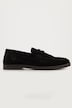 Leder-Loafer, Blockabsatz, Weite H
