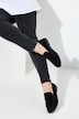Leder-Loafer, Blockabsatz, Weite H