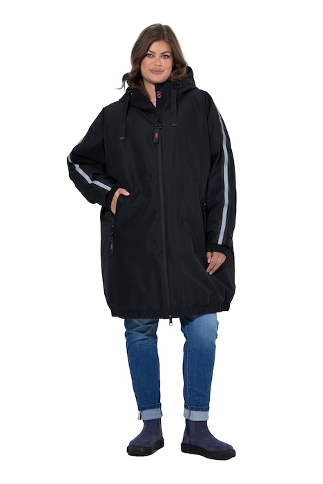 Funkční bunda, oversize, prošívaná podšívka, kapuce, dvoucestný zip