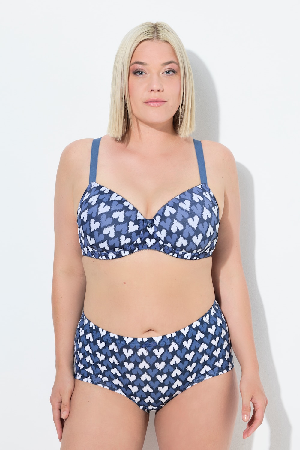 Thumbnail - Große Größen Bügel-BH, Damen, blau, Größe: 105B, Synthetische Fasern/Elasthan, Ulla Popken