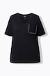 T-shirt, borstzakje, V-hals, korte mouwen