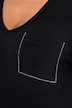 T-shirt, borstzakje, V-hals, korte mouwen