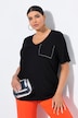 T-shirt, borstzakje, V-hals, korte mouwen