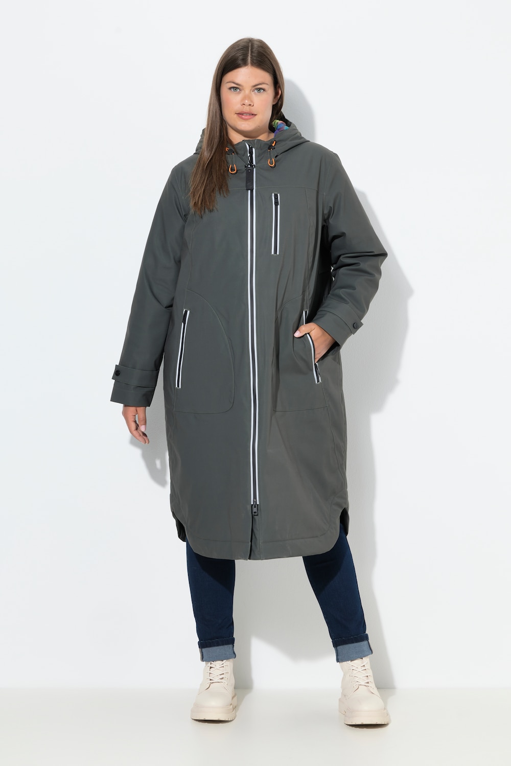 Große Größen Funktionsmantel, Damen, braun, Größe: 48/50, Polyester, LAURASON