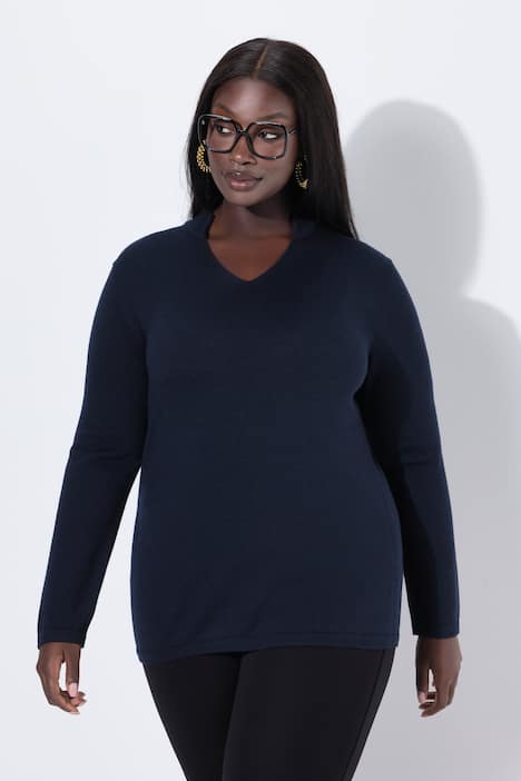 Pullover, Seidenmix, Kelchkragen, Langarm