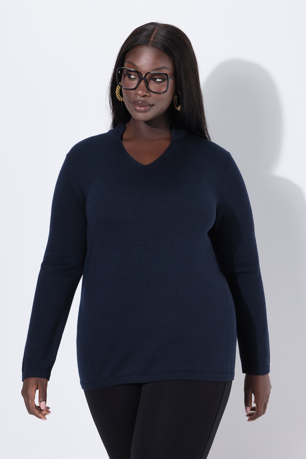 Pullover, Seidenmix, Kelchkragen, Langarm