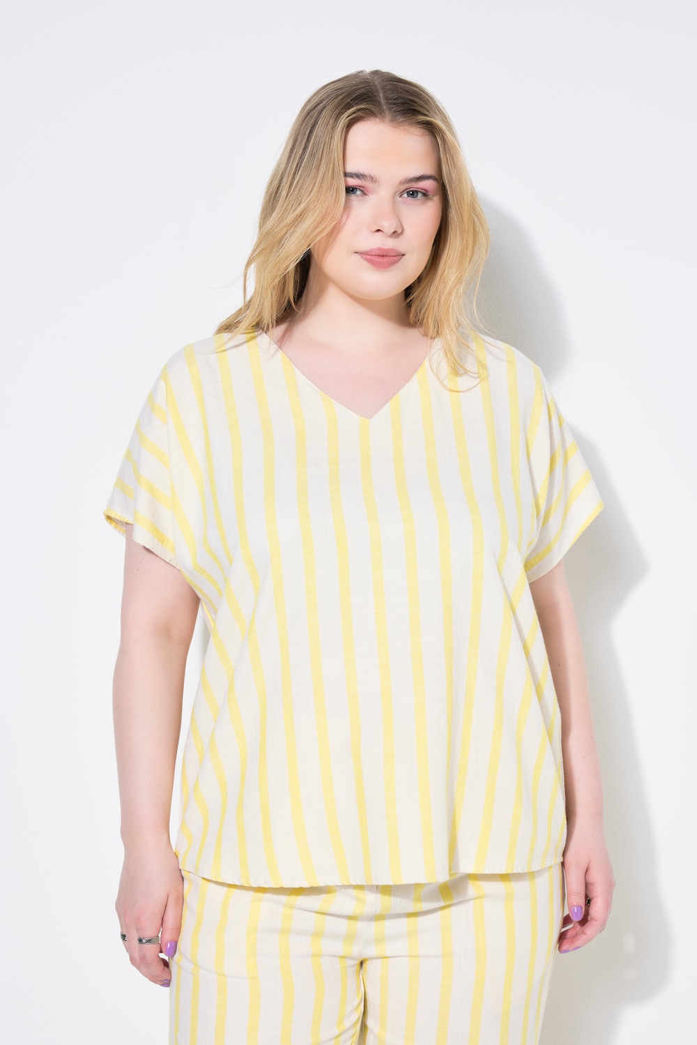 Blusenshirt, oversized, Streifen
