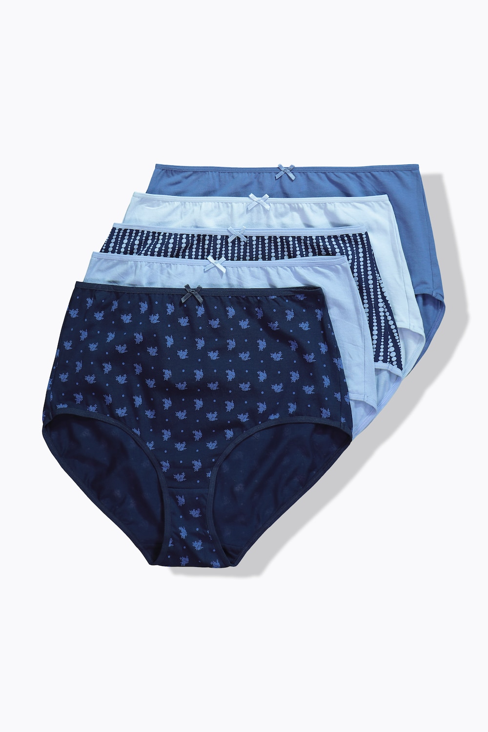 Maxislips, 5er-Pack, Muster/einfarbig