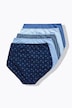 Maxislips, 5er-Pack, Muster/einfarbig