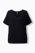 Pullover, Rippstruktur, V-Ausschnitt, Halbarm