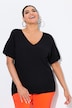 Pullover, Rippstruktur, V-Ausschnitt, Halbarm
