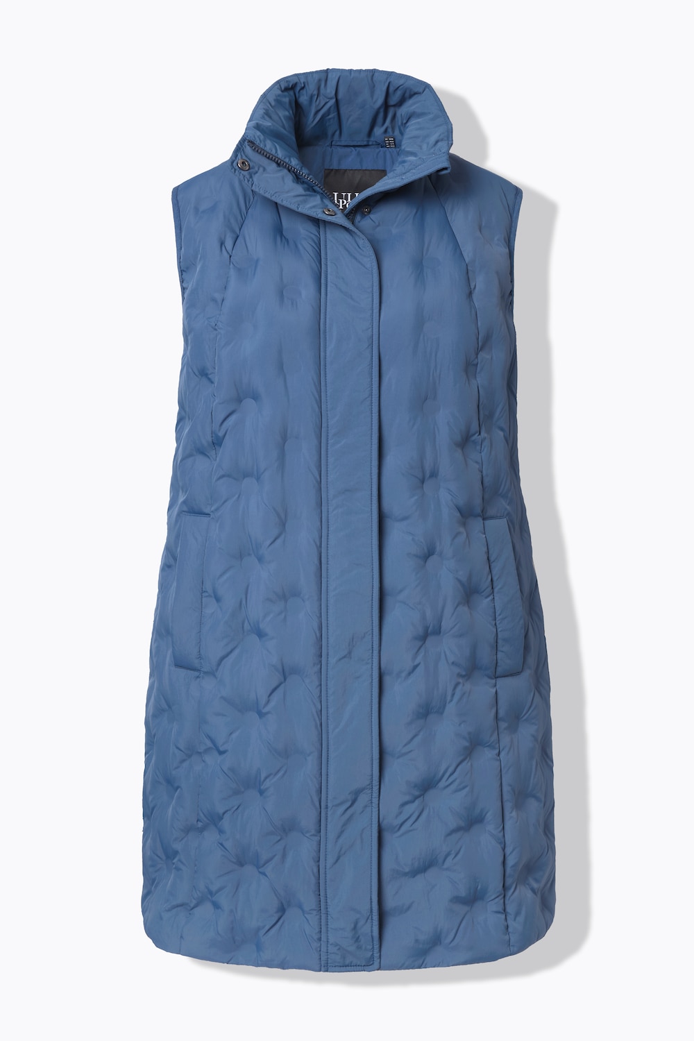 Stora storlekar HYPRAR Laserquiltad väst, Dam, blå, storlek: 54/56, Polyester/Syntetfibrer, Ulla Popken