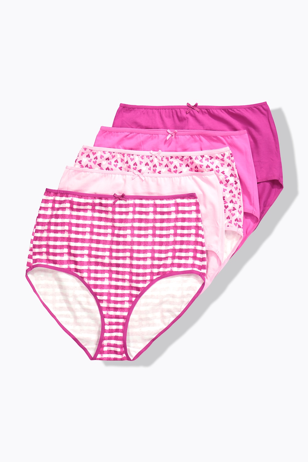 Maxislips, 5er-Pack, High Waist, Muster/uni, OEKO-TEX