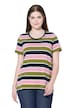 Tričko, pruhy, kulatý výstřih, krátké rukávy, biobavlna