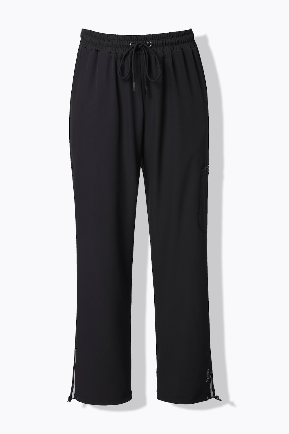 Stora storlekar Funktions-träningsbyxa, Dam, svart, storlek: 42/44, Polyester, Ulla Popken