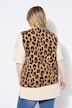 Dynevest i A-form, leopardmønster, båndlukning