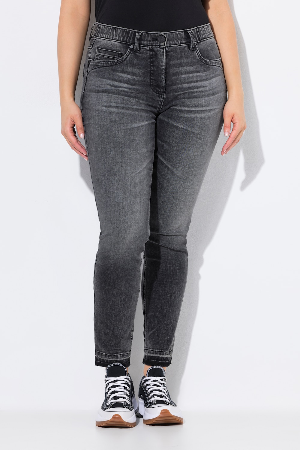 Große Größen Jeans Sarah, Damen, schwarz, Größe: 50, Baumwolle/Synthetische Fasern/Viskose, Ulla Popken