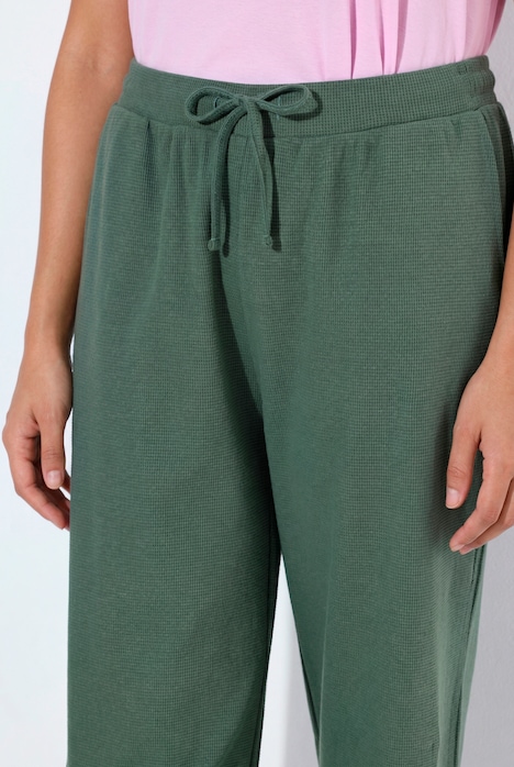 Sweat-Culotte, Waffelstruktur, weites Bein, Biobaumwolle
