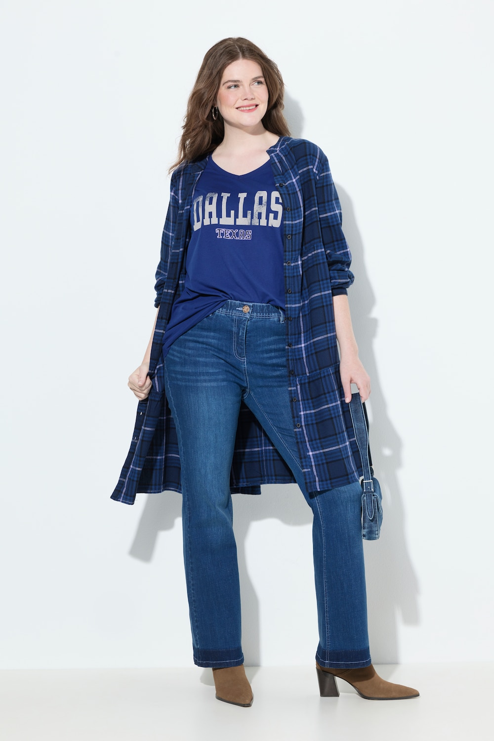 Bootcut jeans Sarah, uitlopend, gerafelde zoom, stretchdenim