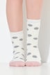 Kuschelsocken, 2er-Pack, Punkte/Streifen, flauschig