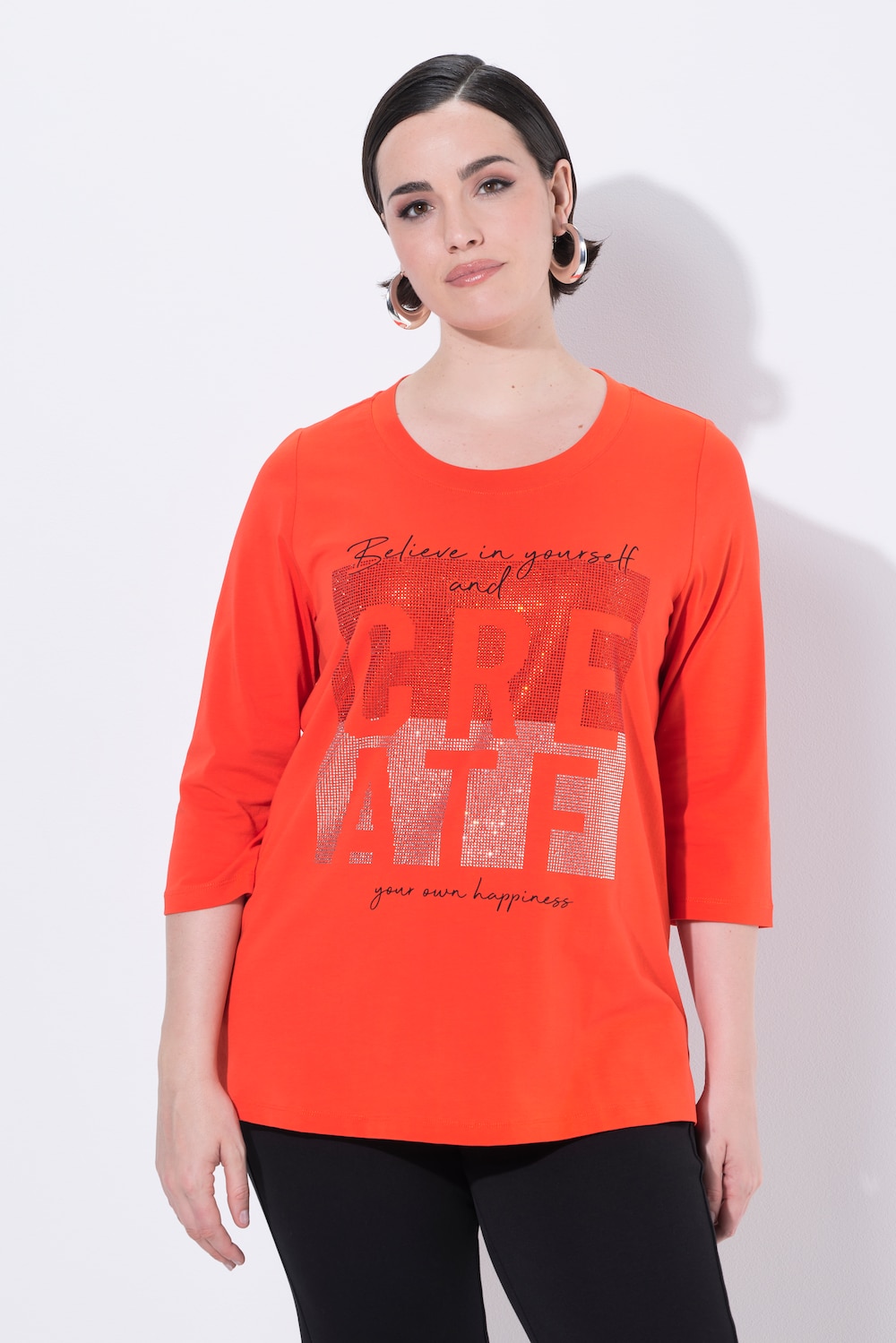 Große Größen T-Shirt, Damen, rot, Größe: 42/44, Baumwolle, Ulla Popken