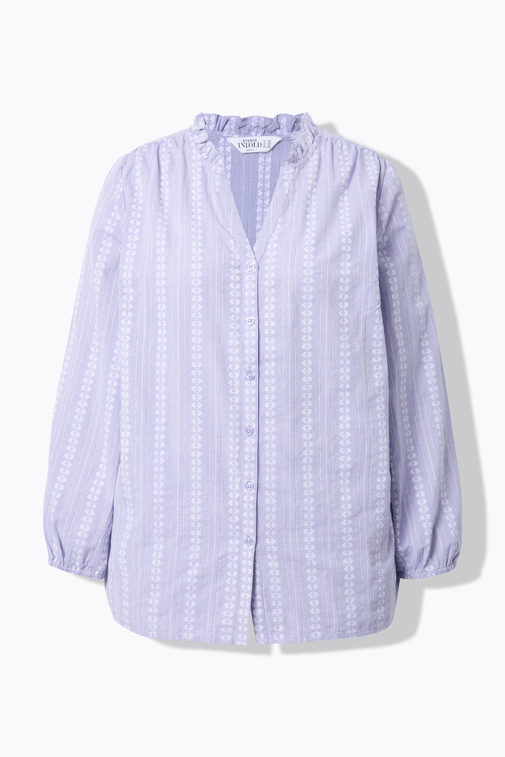 Stora storlekar Blus, Dam, lila, storlek: 46/48, Bomull, Studio Untold