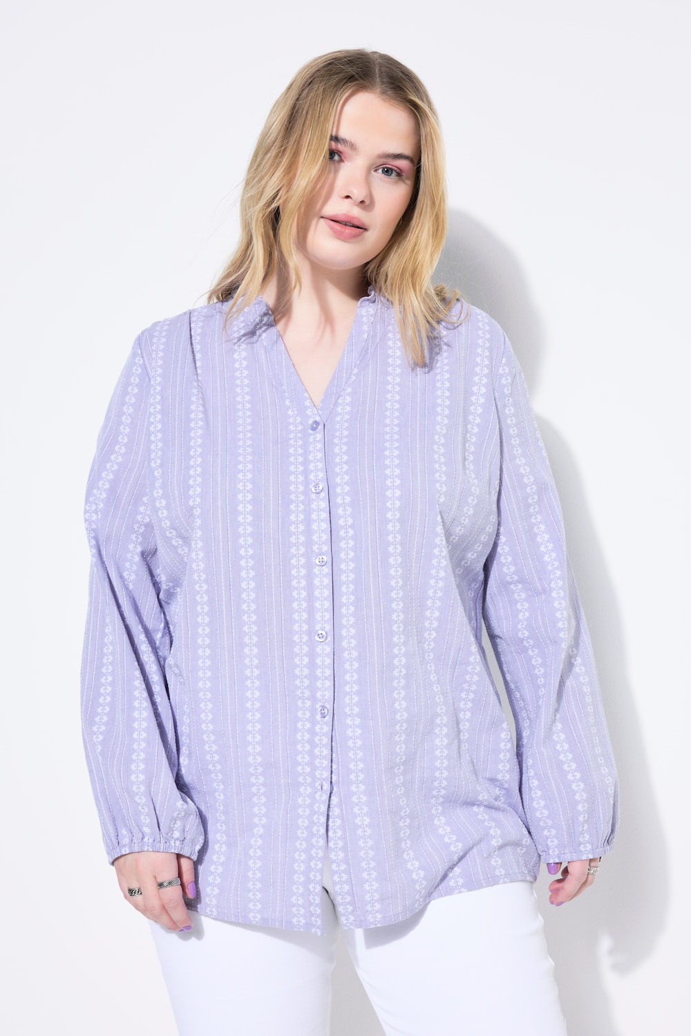 Große Größen Bluse, Damen, lila, Größe: 42/44, Baumwolle, Studio Untold