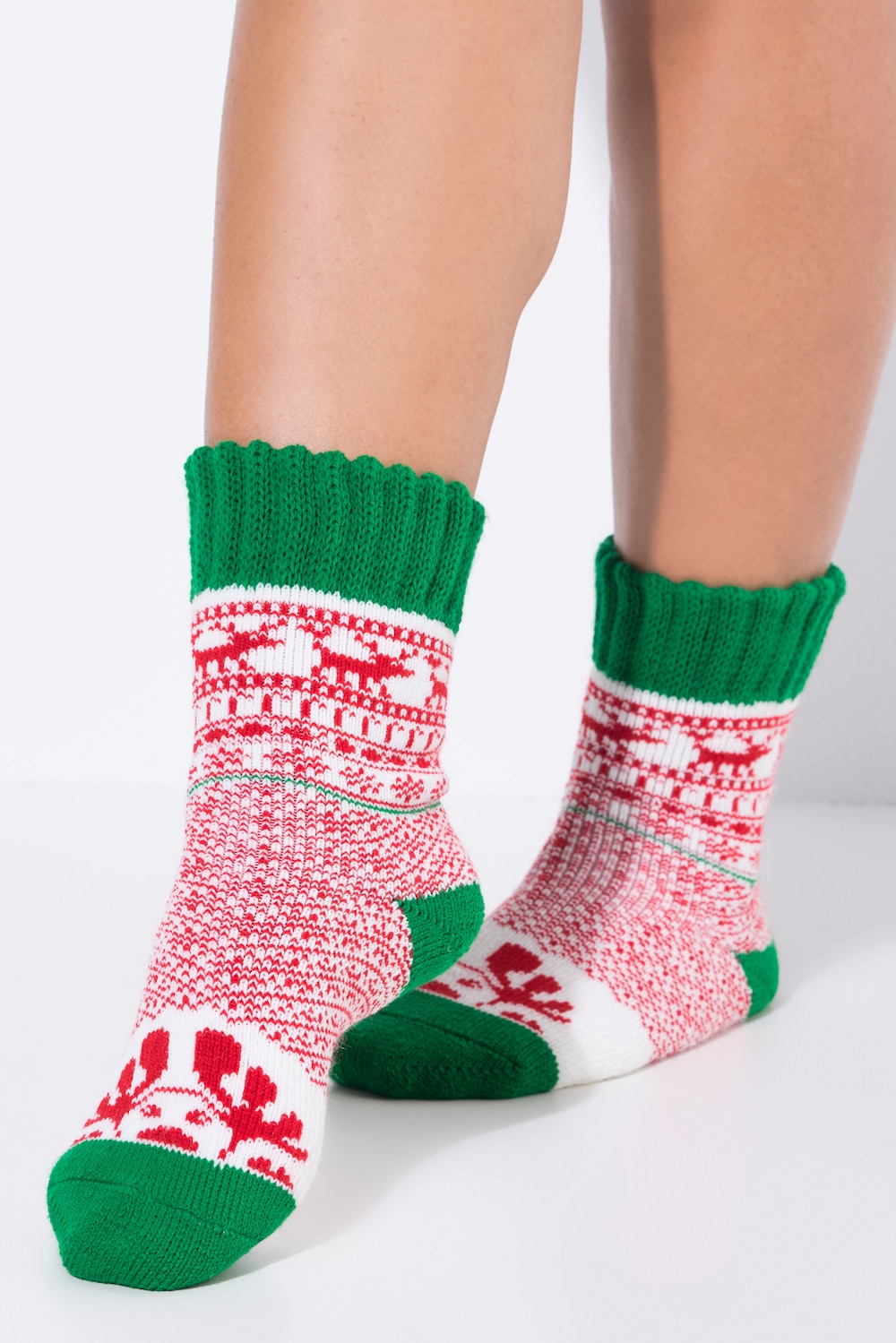 Knuffelsokken, kerstmotief, ribboorden