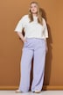 Hose, Straight Legs, Elastikbund mit Label