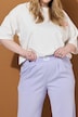 Hose, Straight Legs, Elastikbund mit Label