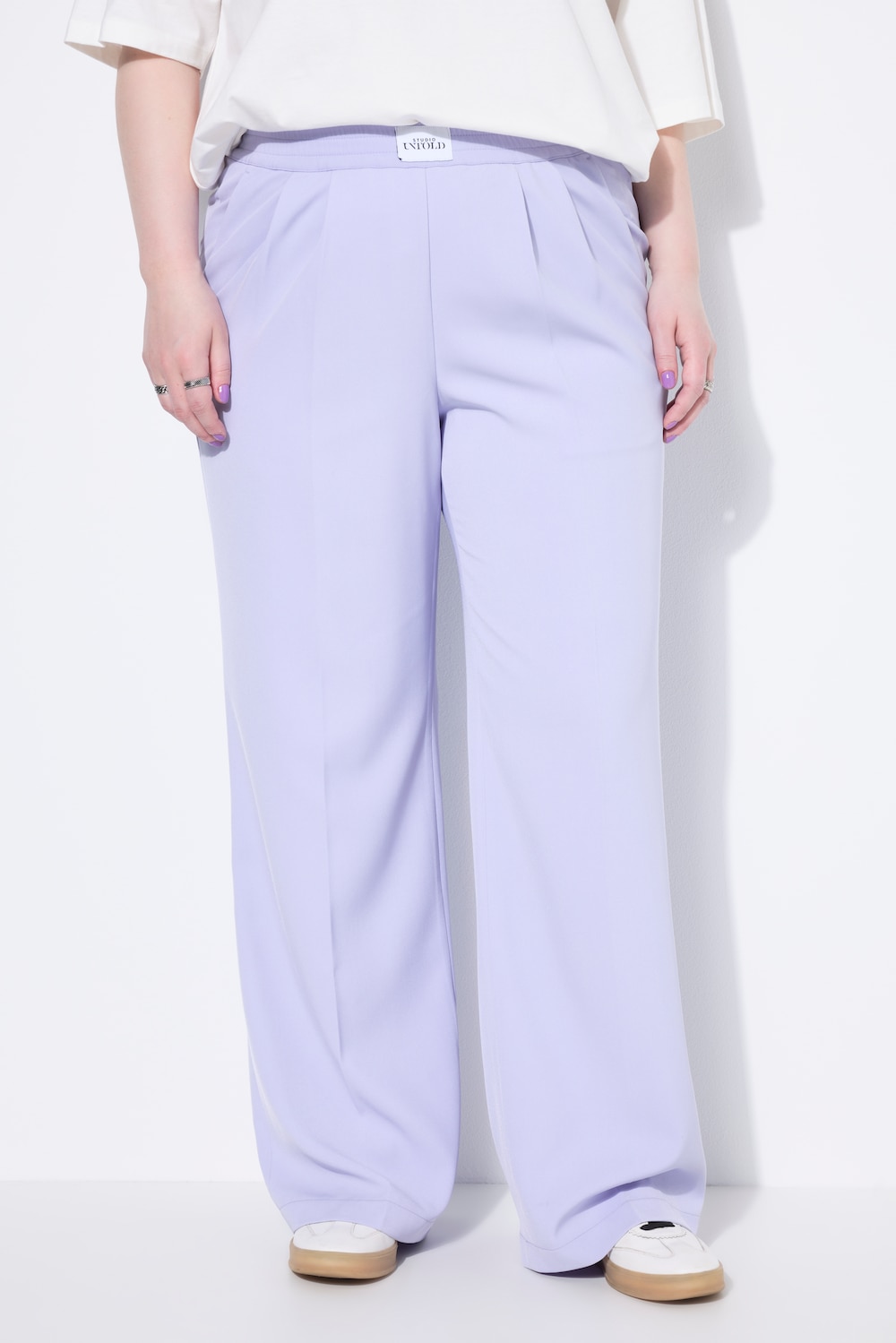 Hose, Straight Legs, Elastikbund mit Label